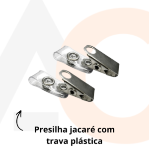 Presilha Jacaré com trava plástica